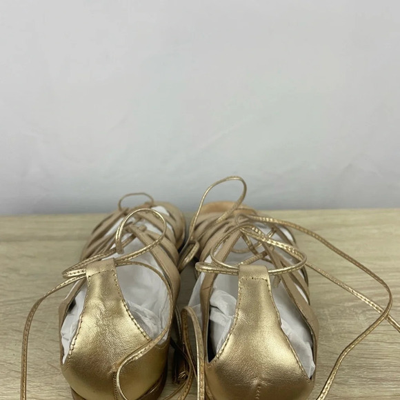 LILLY PULITZER Fit to be Tied Gladiator Sandals in Metallic Gold tassels 6.5 M - Picture 8 of 14